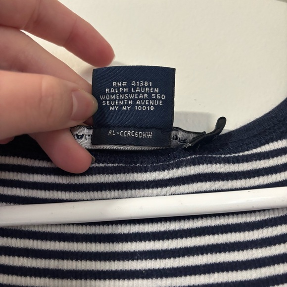 Ralph Lauren Sport Striped Ribbed Tank Dress - Navy/White - Picture 6 of 6